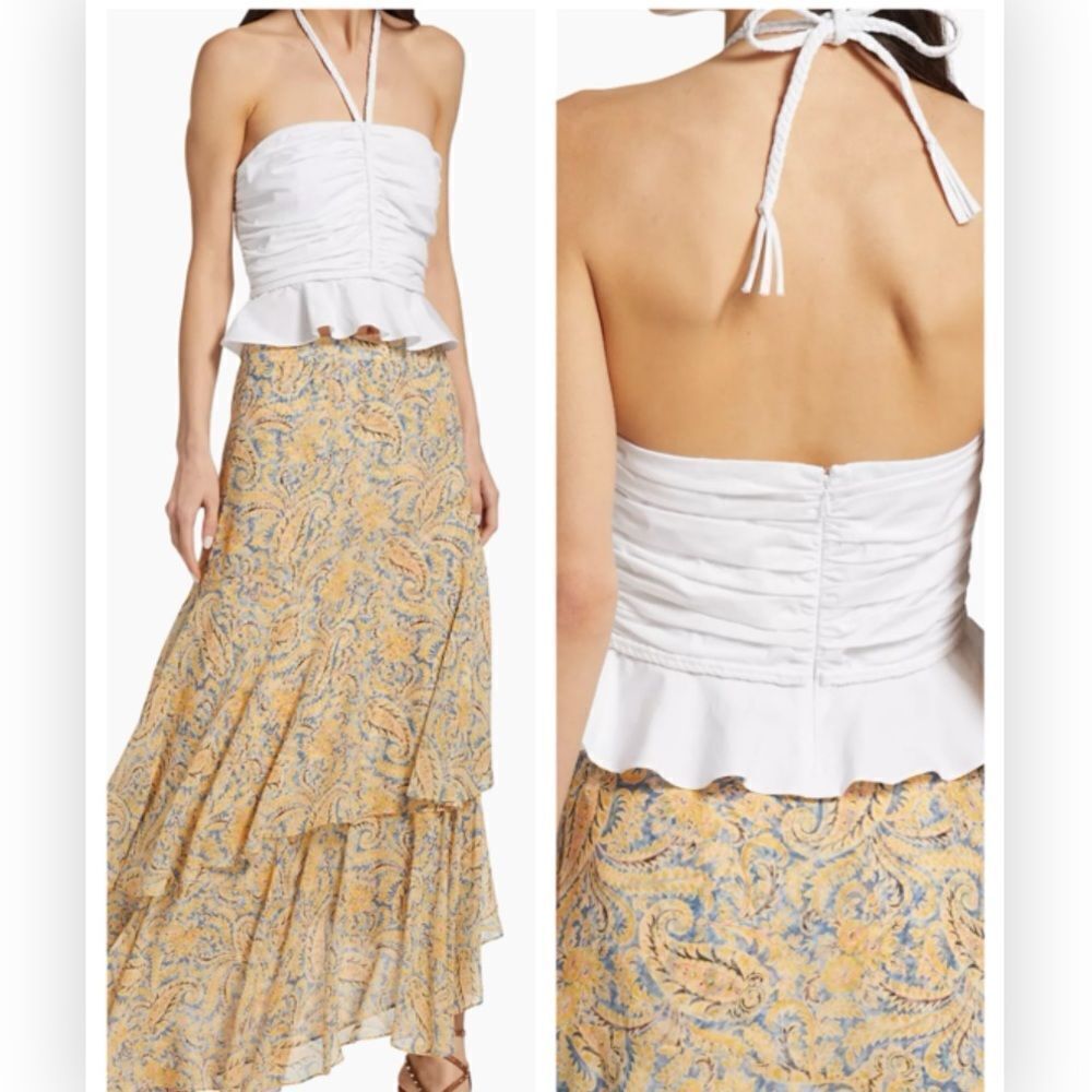 Veronica Beard Arienne Ruched Top NWT size 8 $368 Neiman Marcus
